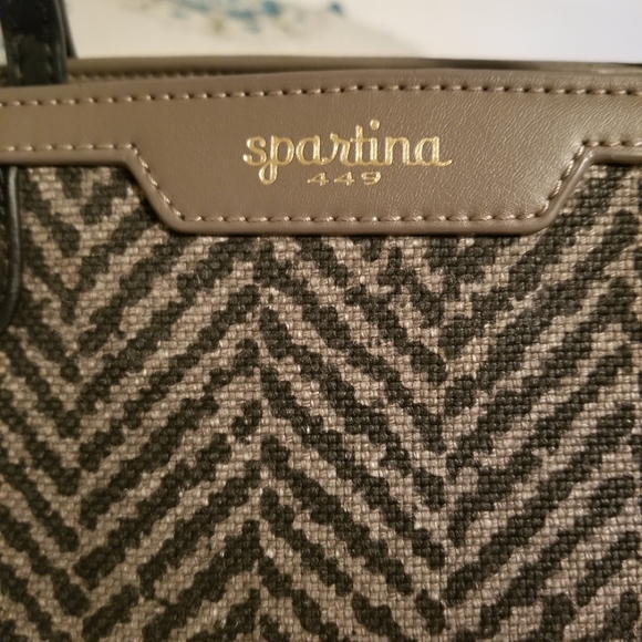 Spartina genuine linen and leather shoulder bag-Lorelai mystic mermaid pattern - Picture 13 of 16
